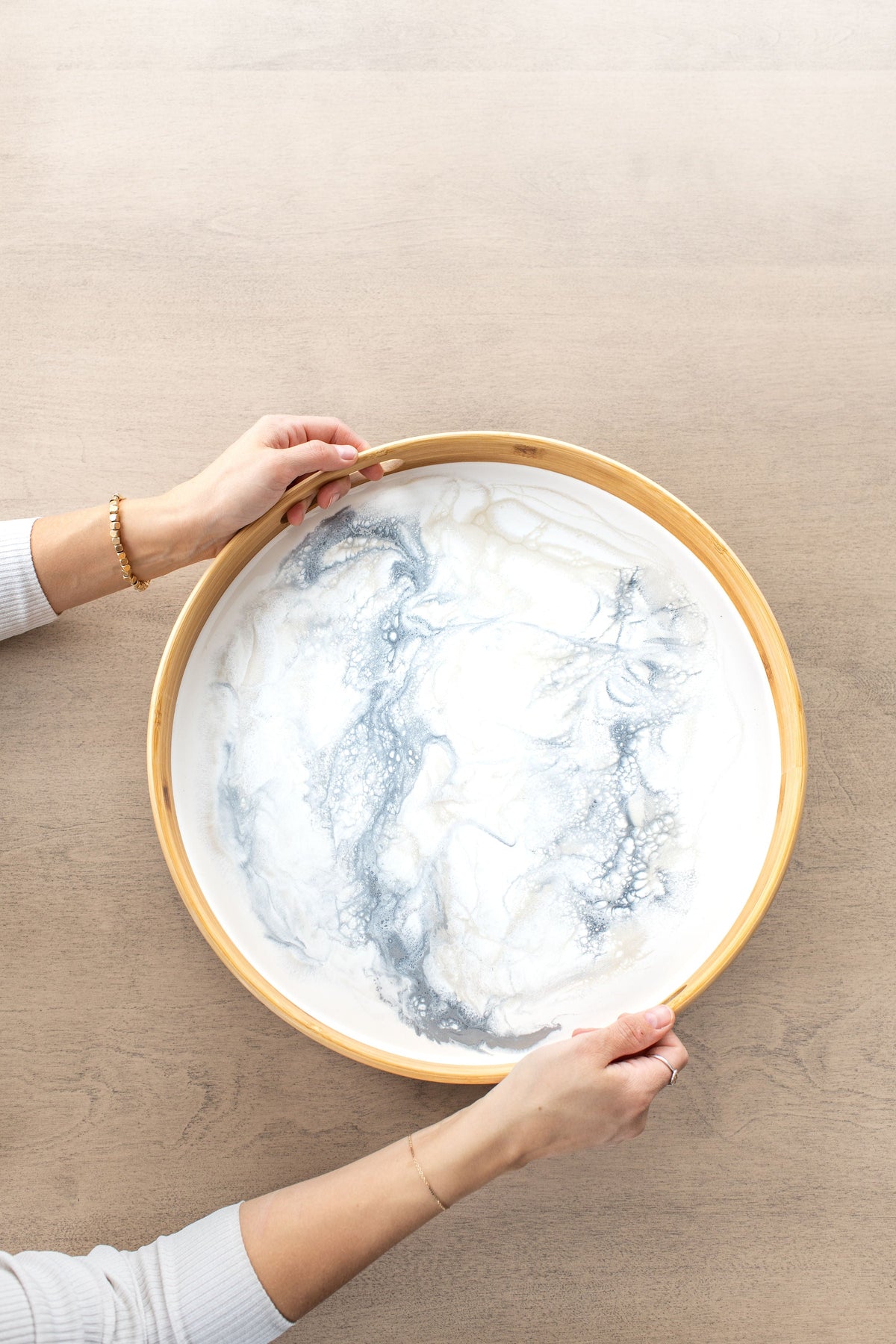 Bamboo Round Serving Trays