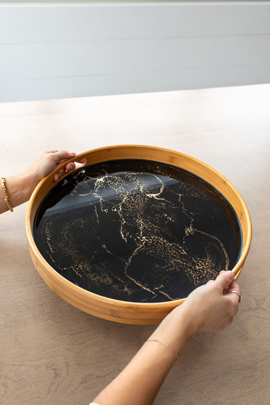 Bamboo Round Serving Trays