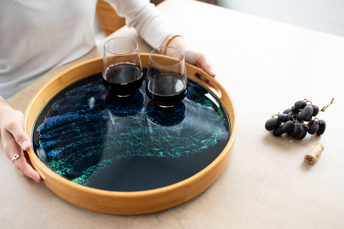 Bamboo Round Serving Trays