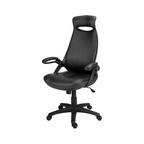 Chaise de bureau en simili-cuir noir - Monarch (I7276)