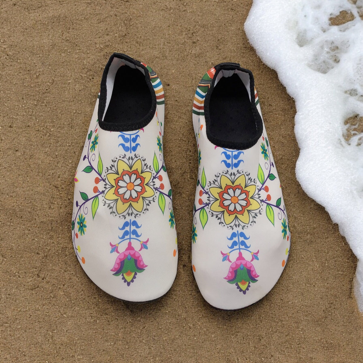 White Bloom Aqua Shoes