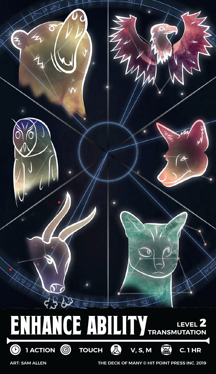 Animated Spells: Level 2, A-H - 5e 2014 D&D (Reference Cards)