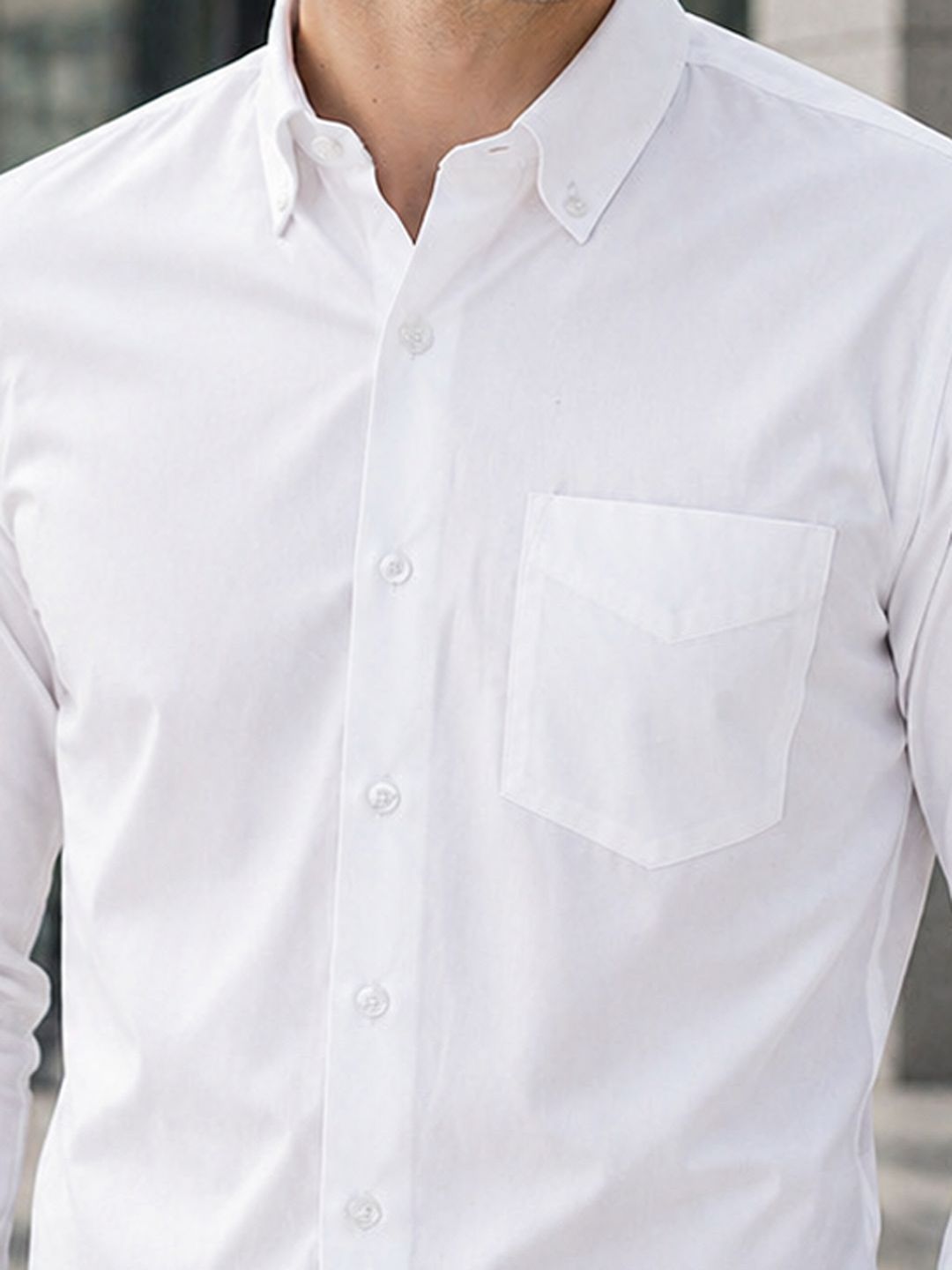 Esmoriz Solid Cotton Button Down Formal Men's Shirt - Multiple Colors Available