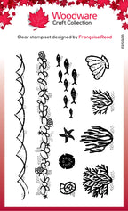 Woodware Clear Singles Sea Elements 4 in x 6 in Stamp