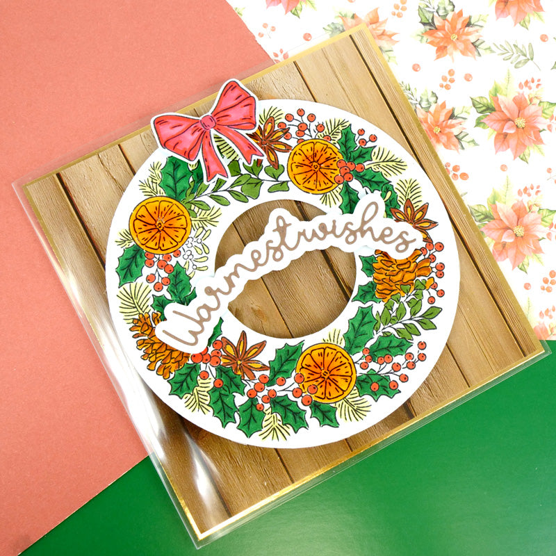 For the Love of Stamps - A Circle of Festive Foliage