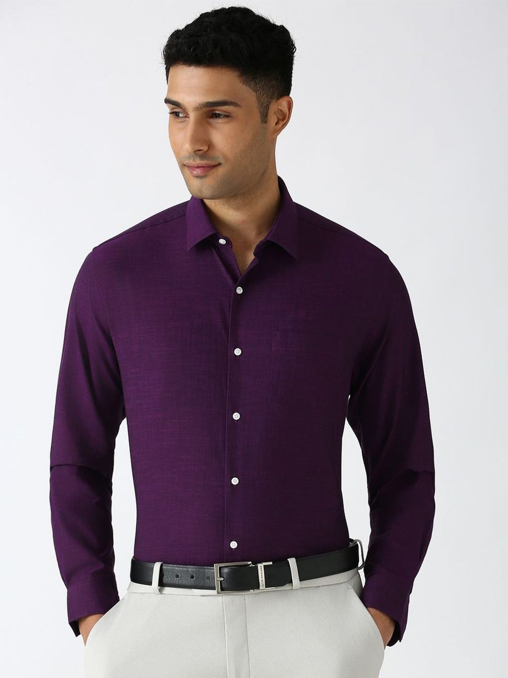 Peterio Cross Hatch Cotton Formal Men's Shirt - Multiple Colors Available