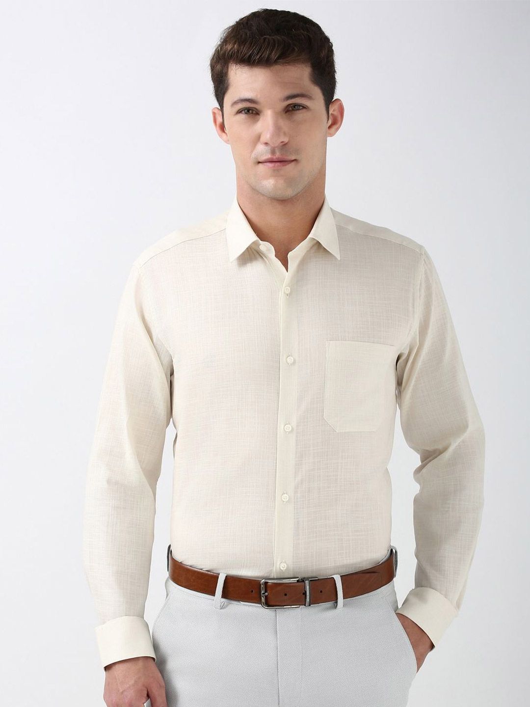 Peterio Cross Hatch Cotton Formal Men's Shirt - Multiple Colors Available