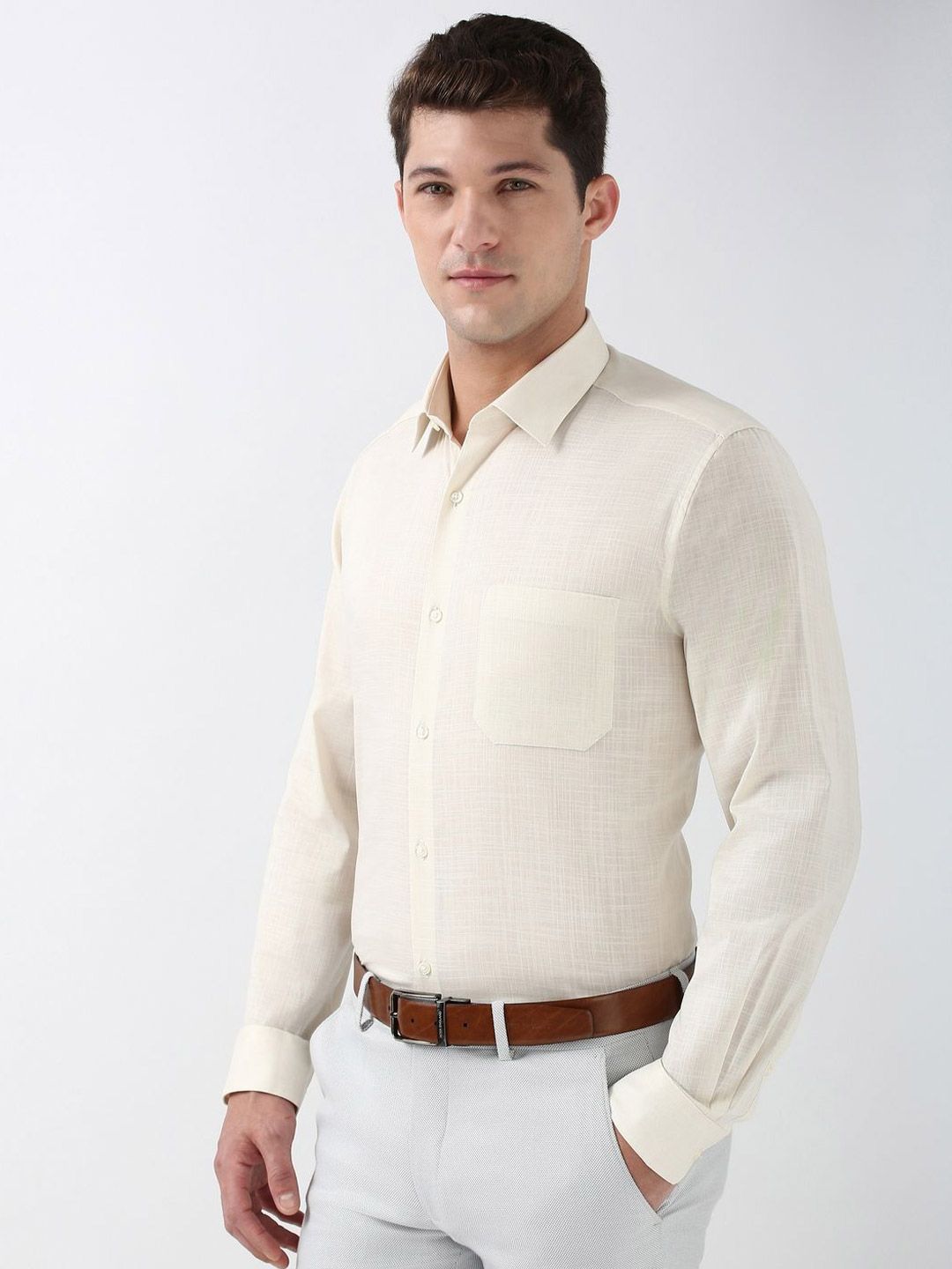 Peterio Cross Hatch Cotton Formal Men's Shirt - Multiple Colors Available