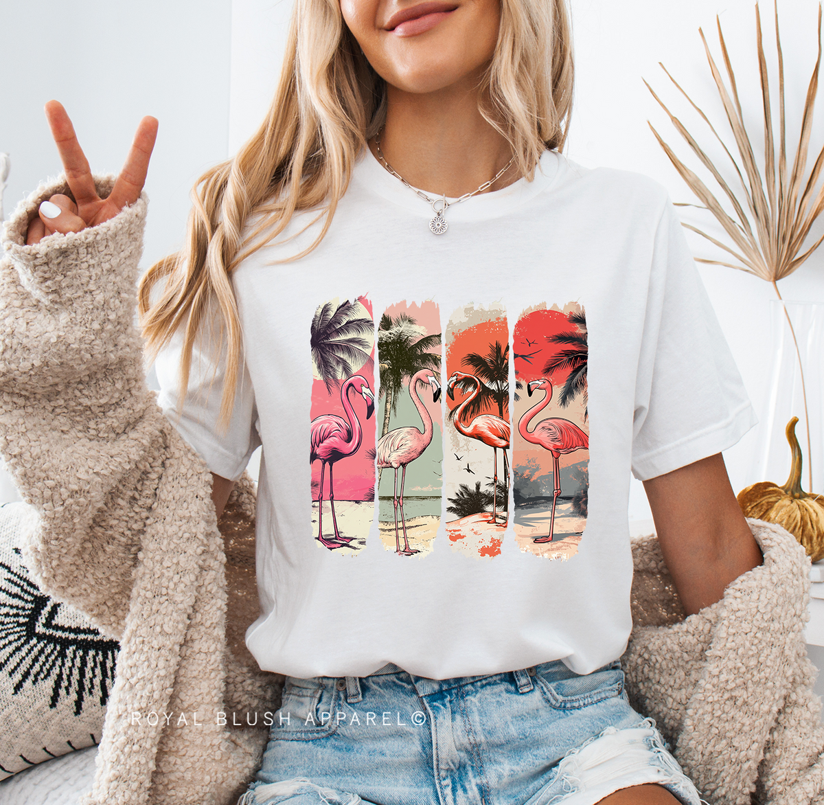 Flamingos Graphic T-Shirt