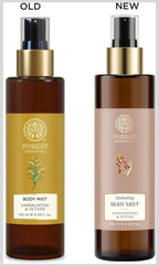 Forest Essentials Fragrant Body Mist Sandalwood & Vetiver | Aloe Vera juice infused Perfume Spray to keep Skin Scented & Hydrated Through the Day
