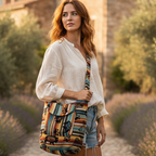 Red and Brown Crossbody Bag