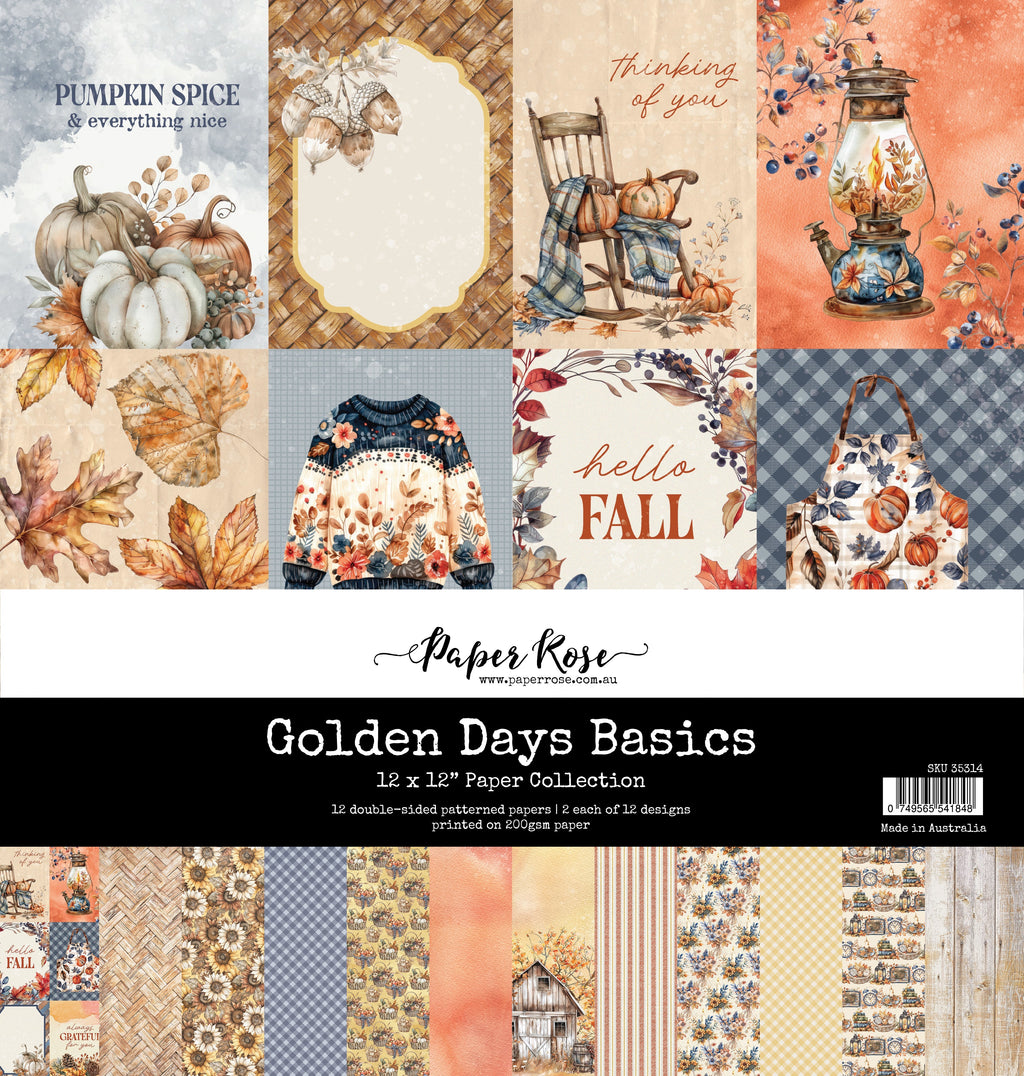 Golden Days Basics 12x12 Paper Collection 35314