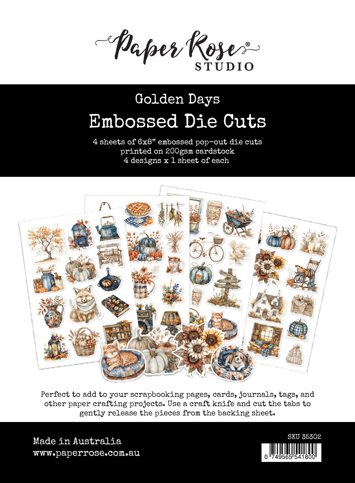 Golden Days Embossed Die Cuts 35302