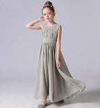 Chiffon Pleated Flower Girl Dress