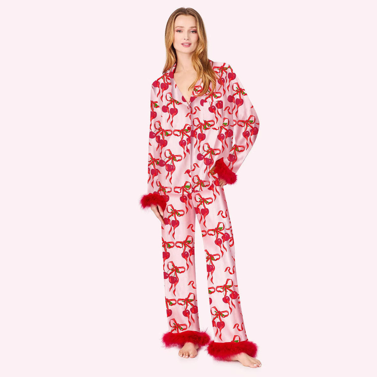 Christmas Mom and Me Matching Cowgirl Pajamas Set – Boot Print Long Sleeve Top & Pants Family Loungewear