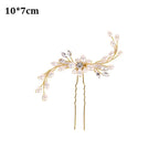 Crystal Pearl Bridal Tiaras Hairbands Hairpins Bridesmaid Diamante Hair Vine Accessories Wedding Jewelry 35cm Headwear