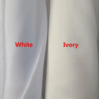 Custom Made Long Sleeve A-Line Short Wedding Dress – White Ivory Satin & Tulle Bridal Gown for Wedding or Party