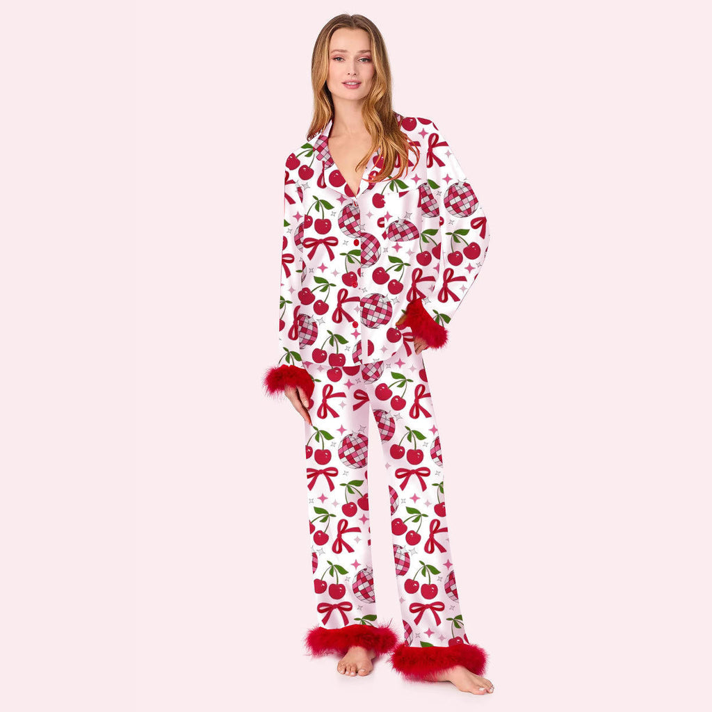 Christmas Mom and Me Matching Cowgirl Pajamas Set – Boot Print Long Sleeve Top & Pants Family Loungewear