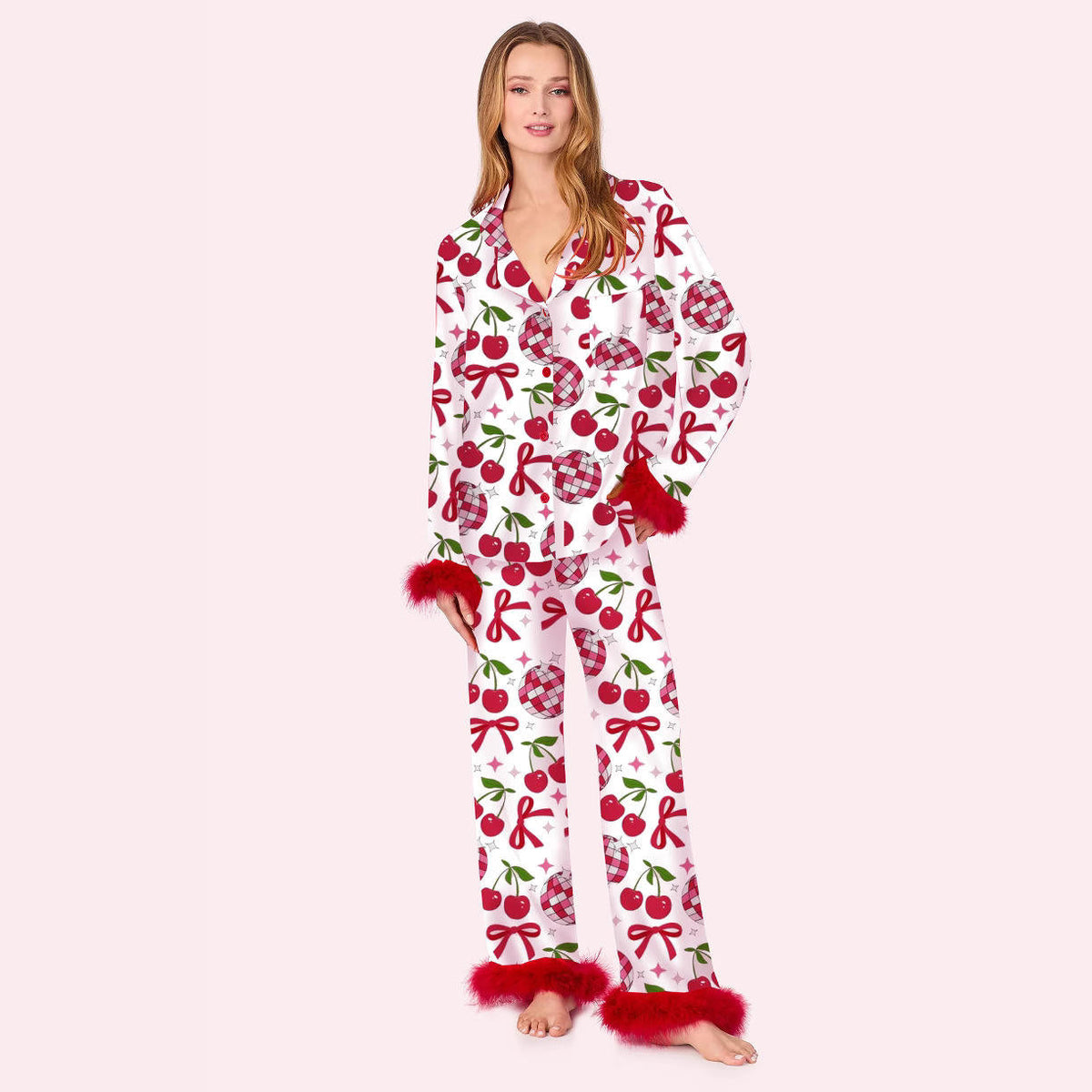 Christmas Mom and Me Matching Cowgirl Pajamas Set – Boot Print Long Sleeve Top & Pants Family Loungewear
