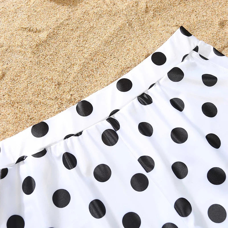 Family Matching Floral Swimwear – Mommy & Me Swimsuits and Men’s Boy Swim Trunks for Beach Holidays