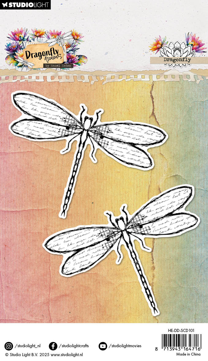 HE Stamp & Cutting Die Dragonfly Dragonfly Dreams 90x136x1mm 2 Pieces