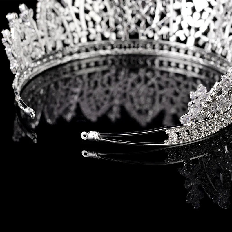 Classic Princess Crown  -  Elegant Bridal Tiara for Women | Sparkling Zircon Hair Jewelry Corona Princesa