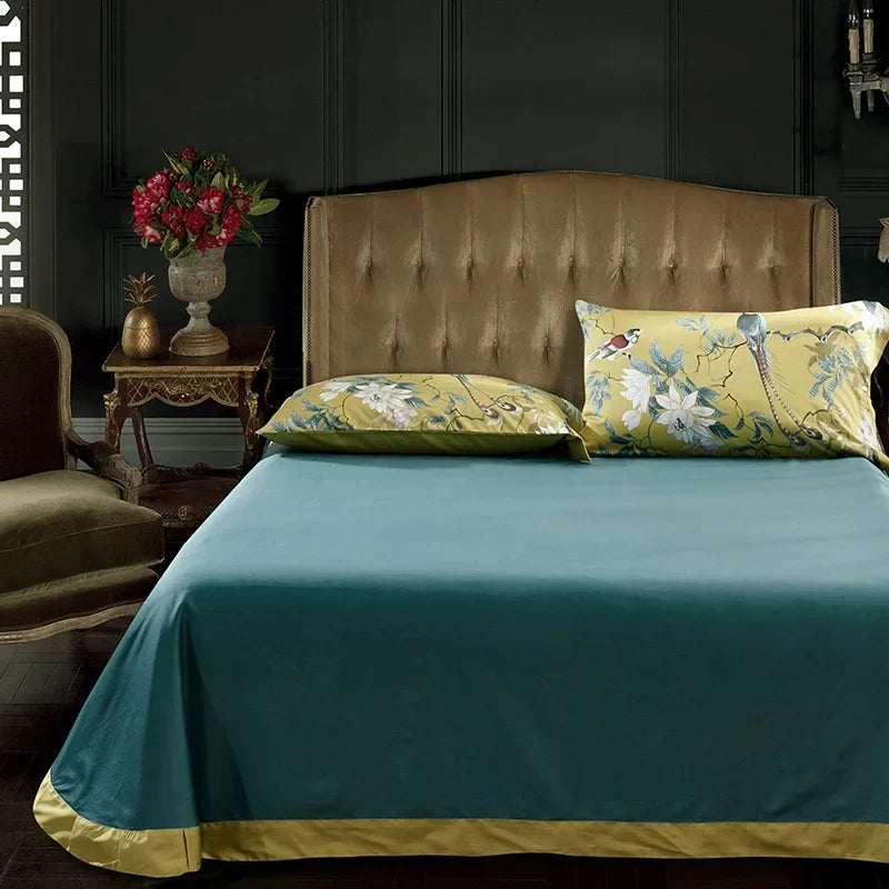 Eden 600 TC Elegant Cotton Duvet Set - Olive Green