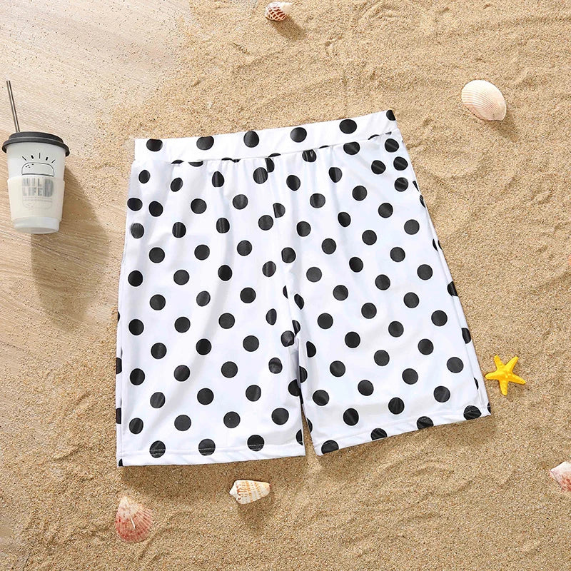 Family Matching Floral Swimwear – Mommy & Me Swimsuits and Men’s Boy Swim Trunks for Beach Holidays