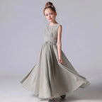 Chiffon Pleated Flower Girl Dress