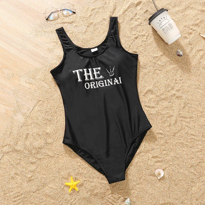 Family Matching Floral Swimwear – Mommy & Me Swimsuits and Men’s Boy Swim Trunks for Beach Holidays