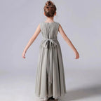 Chiffon Pleated Flower Girl Dress