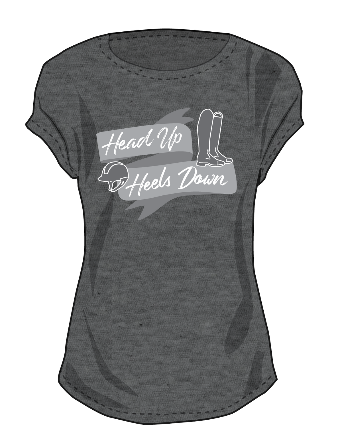 Heels Down Tee in Pepper