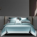 Heirloom Harmony Luxury Embroidered Egyptian Cotton 1000 TC Duvet Set - Aqua Blue/Champagne/Blush/Jade Green/Light Grey/Blue