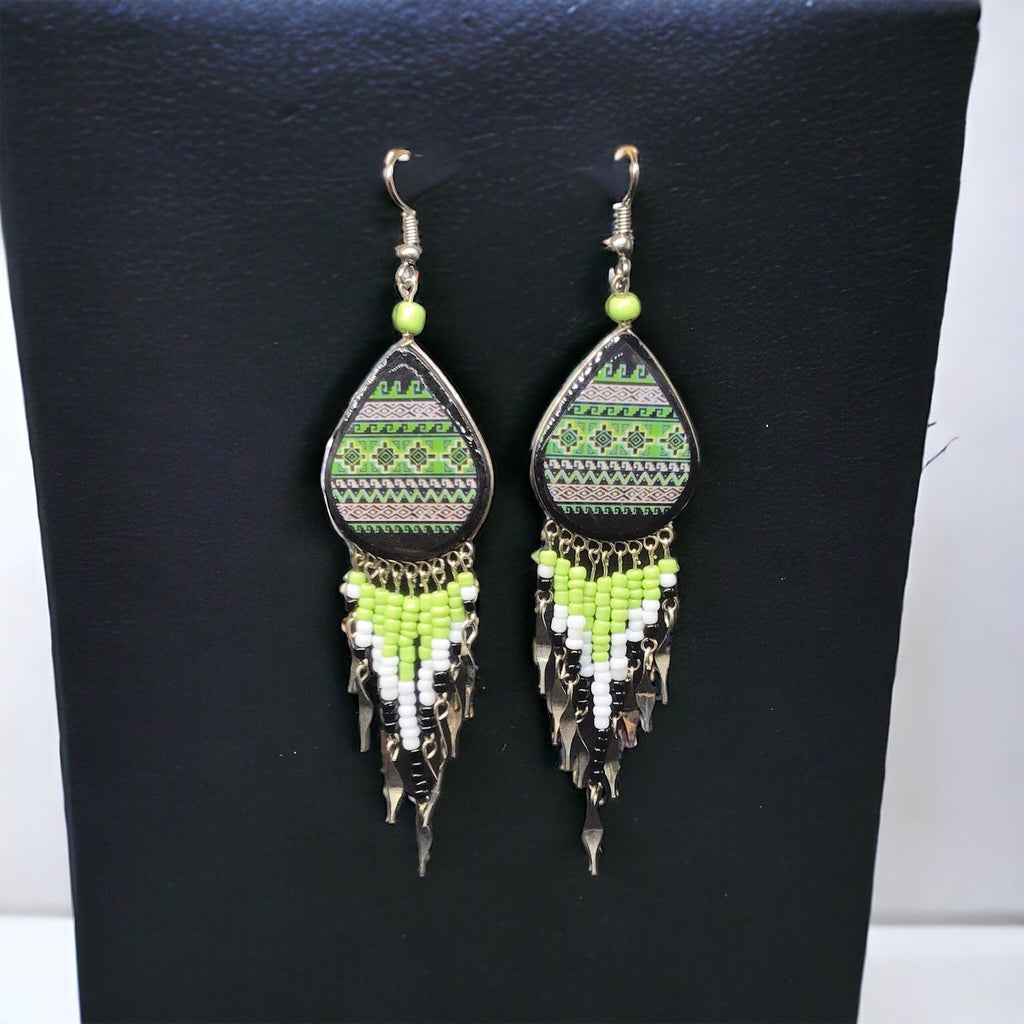 Green Southwestern Earrings
