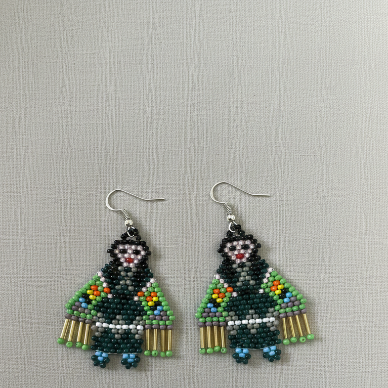 American Kachina Doll Girl Woman (GREEN)