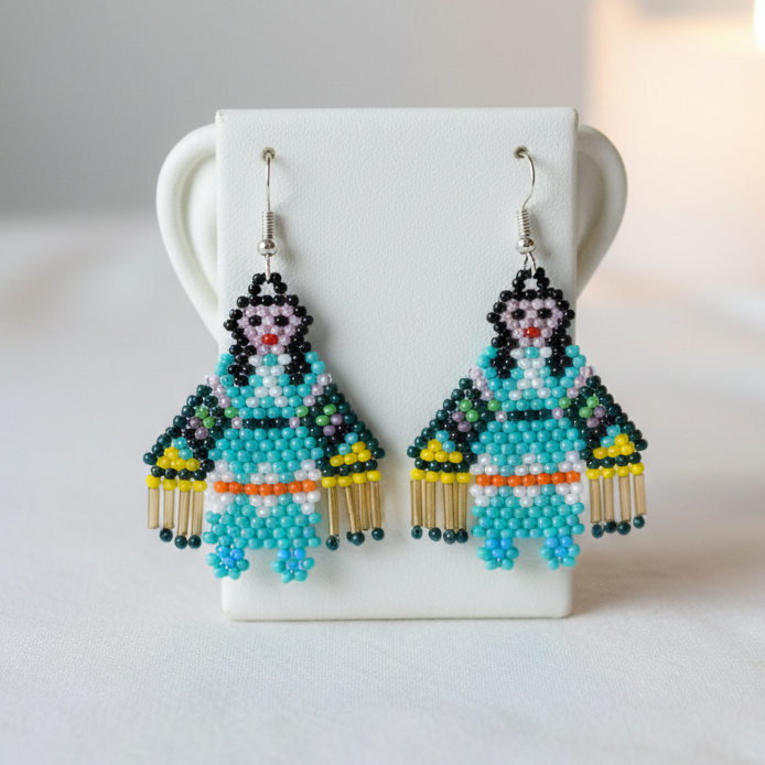 American Kachina Doll Girl Woman Turquoise