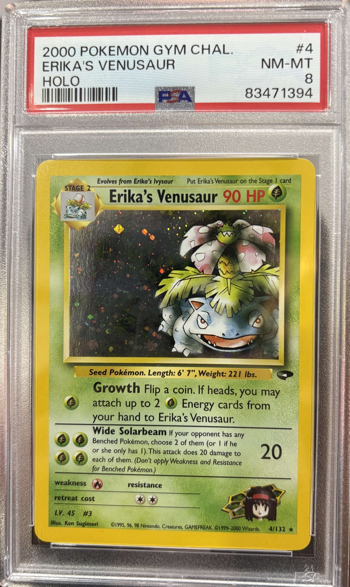 Erika's Venusaur Holo - PSA 8 - 4/132