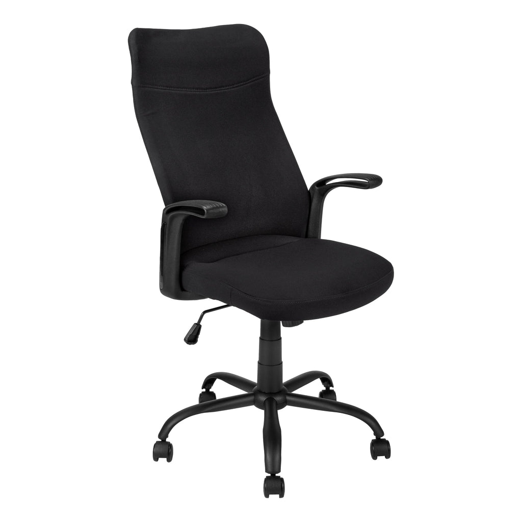 Chaise de bureau en tissu noir (I 7248)