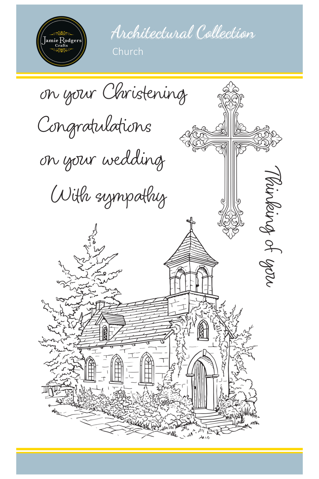 Jamie Rodgers Crafts Church A6 Clear Stamp Set
