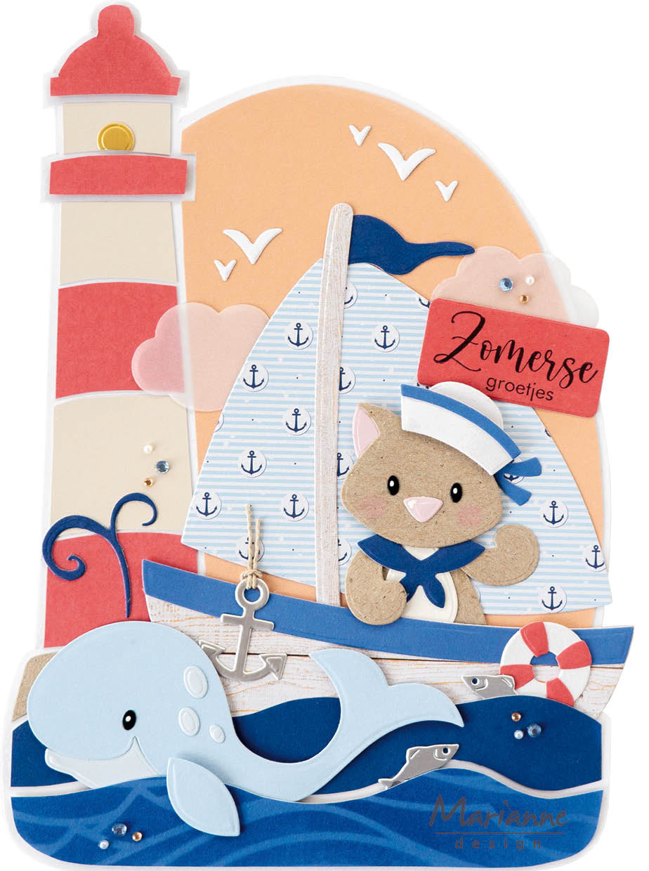 Marianne Design Craft Stencil - Lighthouse by Marleen