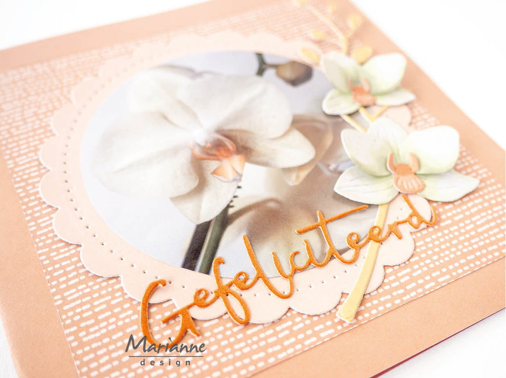 Marianne Design A4 Cutting Sheet - Condolence - Orchid