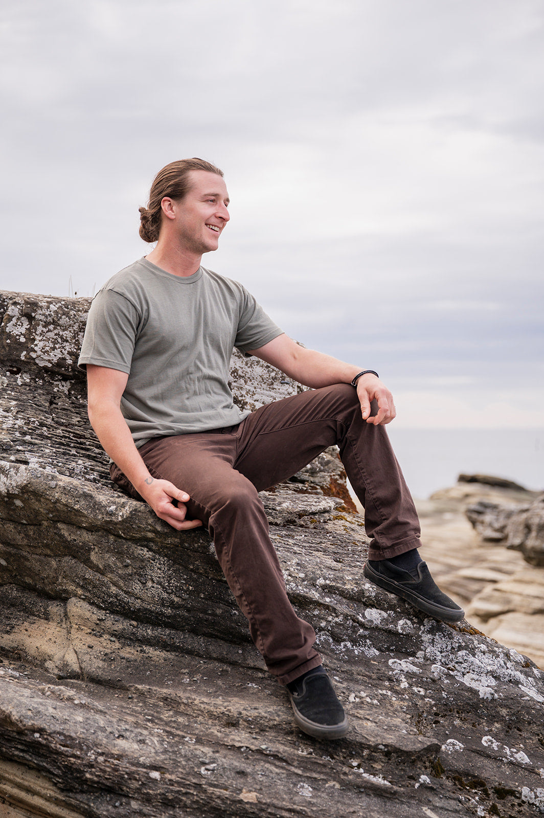 Unisex Organic Cotton Tee - Blank Apparel- Sage Grey