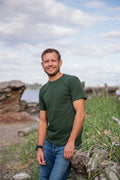Unisex Organic Cotton Tee - Blank Apparel - Forest Green