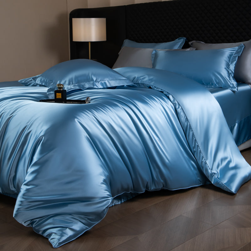 Lustre Luxe Elegant Duvet Set - Periwinkle Blue