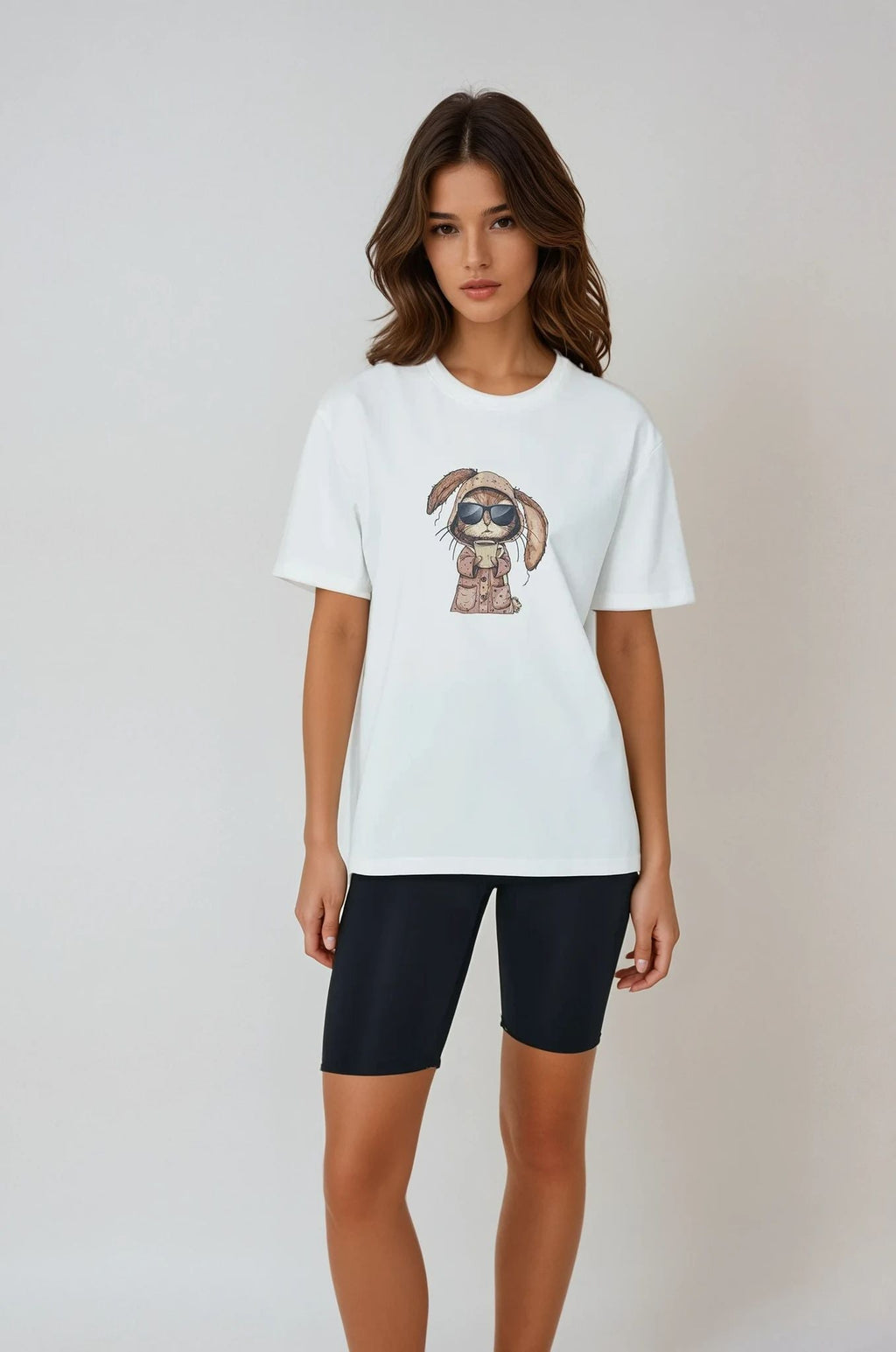 Morning Brew Bunny Tee White