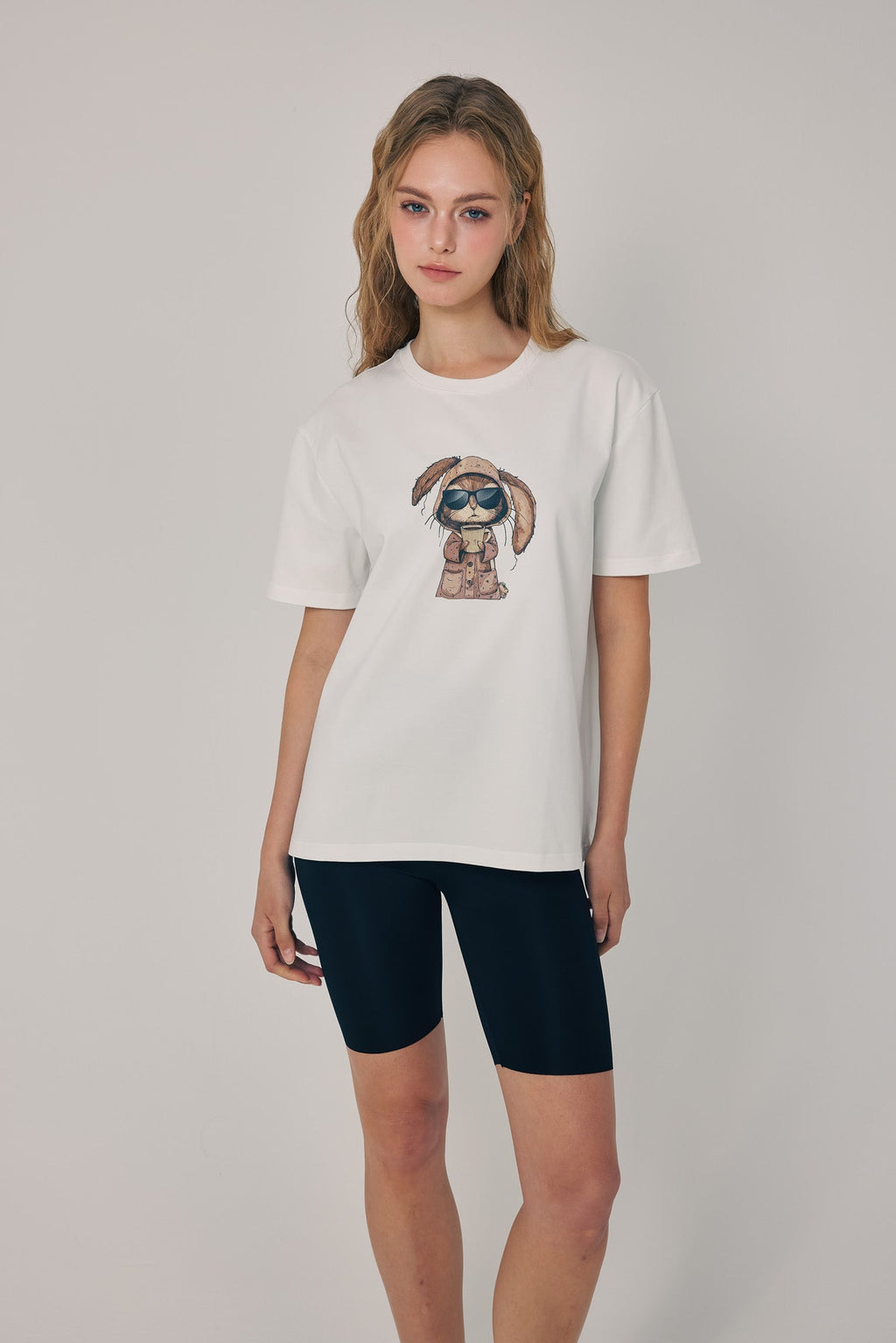 Morning Brew Bunny Tee White