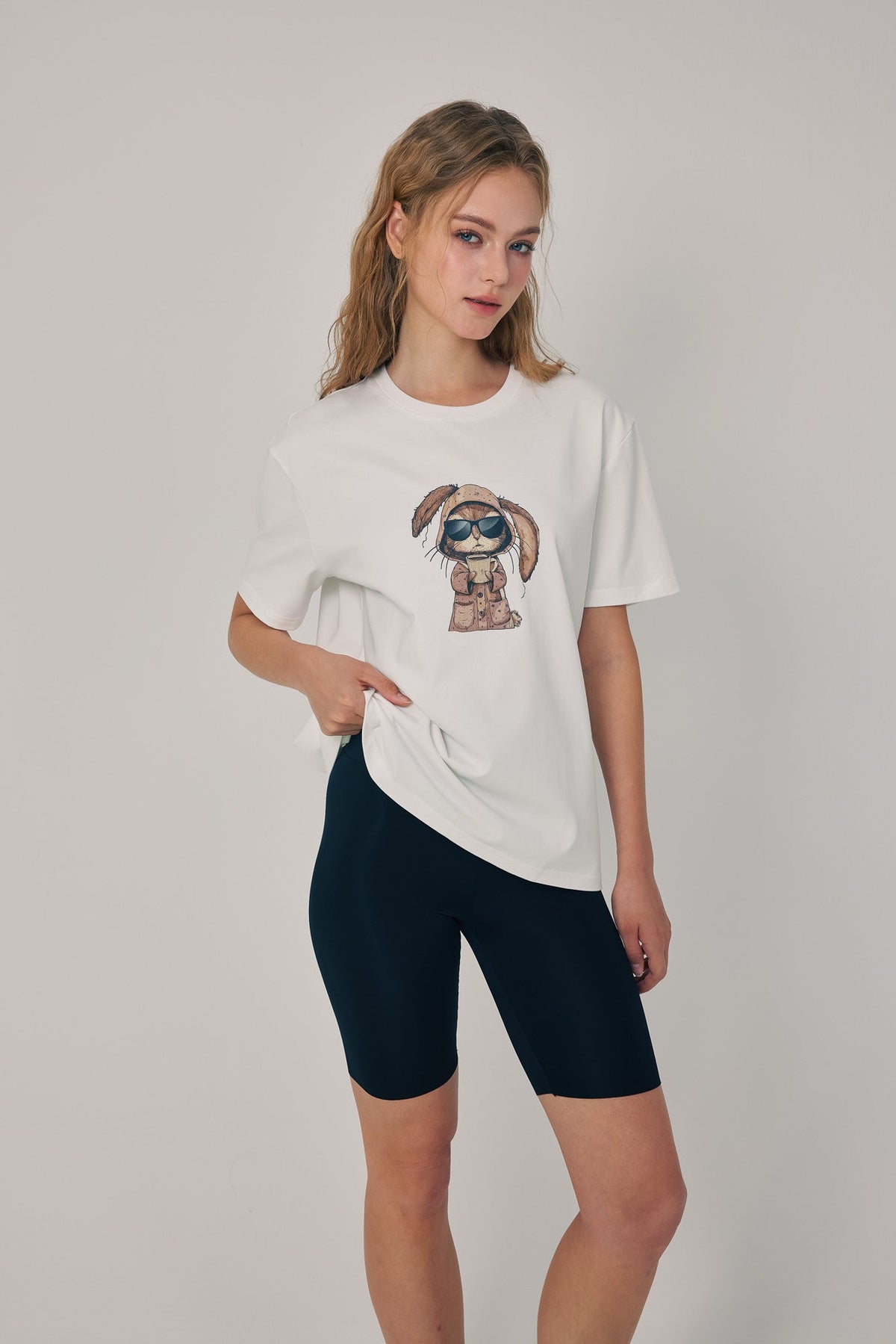 Morning Brew Bunny Tee White