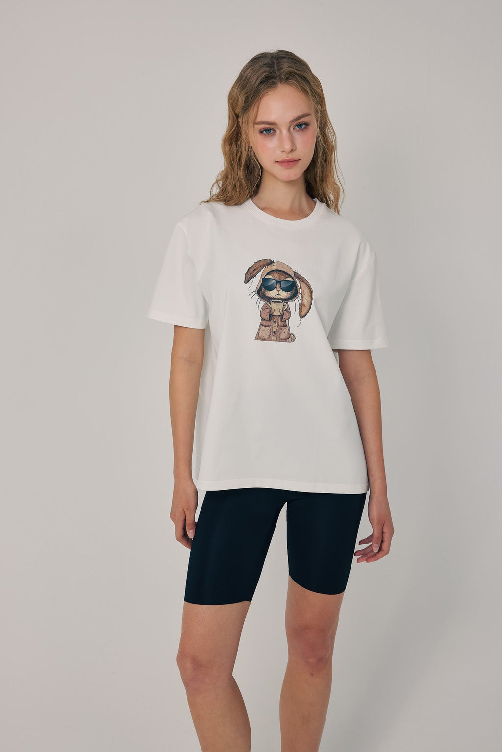 Morning Brew Bunny Tee White
