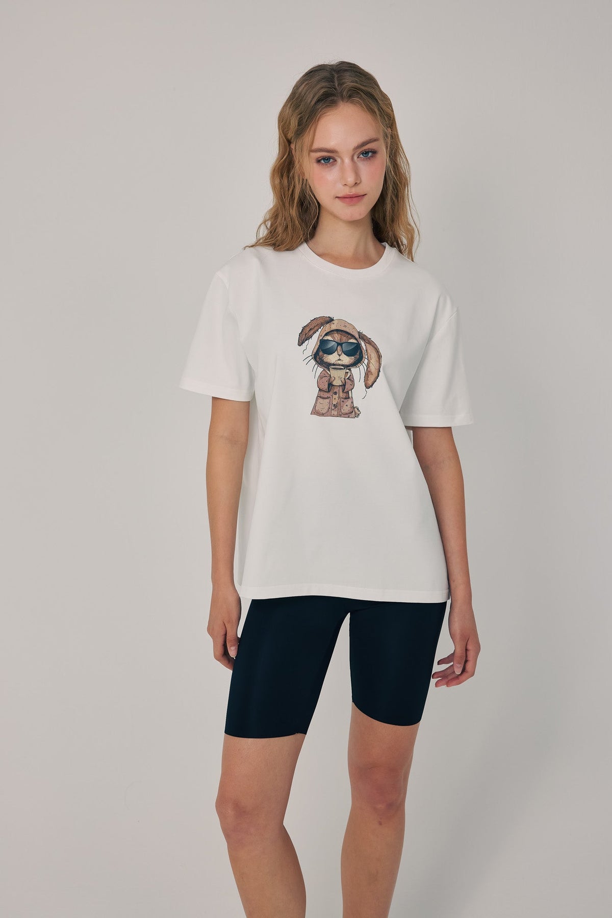 Morning Brew Bunny Tee White