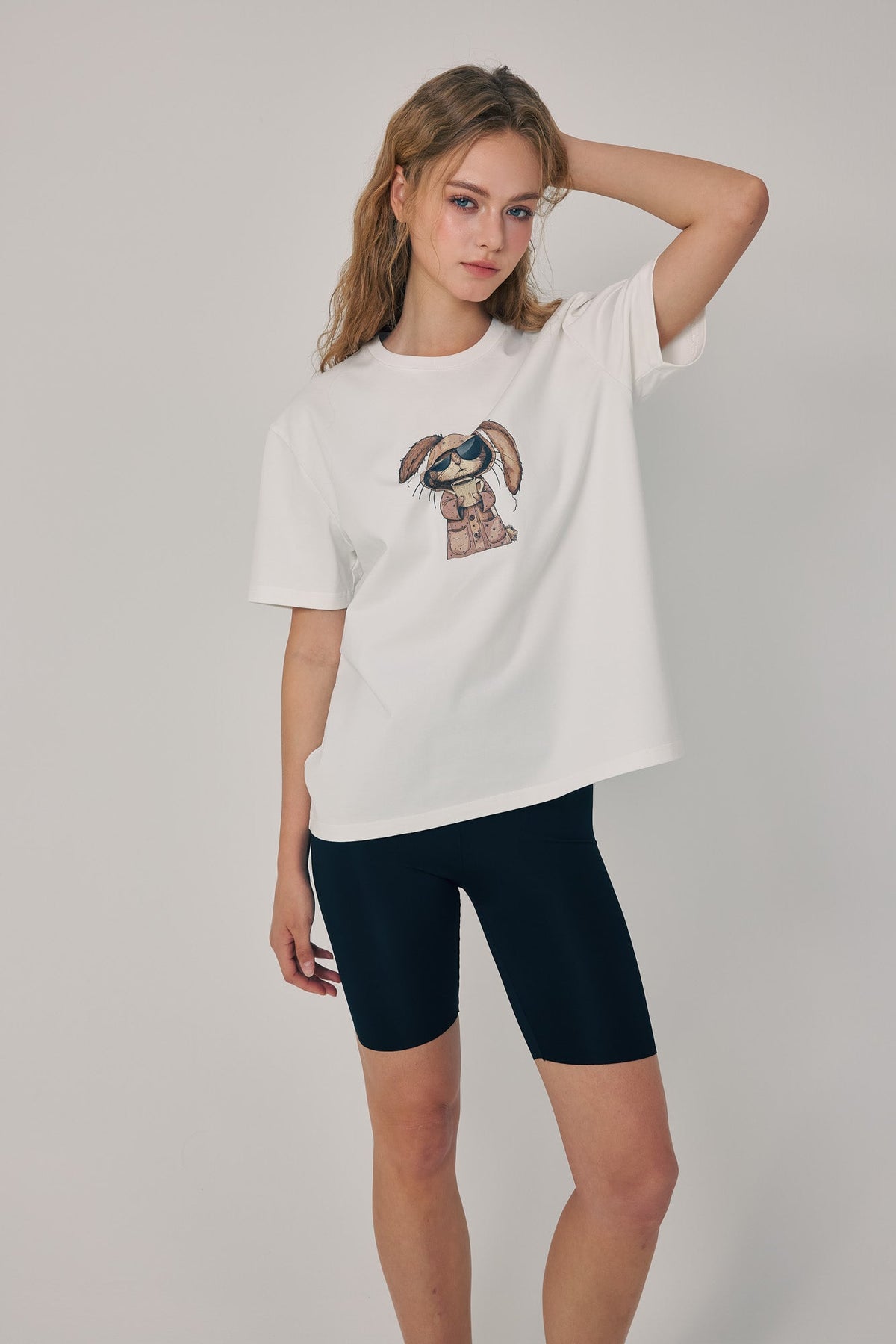 Morning Brew Bunny Tee White
